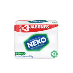 NEKO - Jabón Neko Extra Protección Pack 3 Empaques 110 g