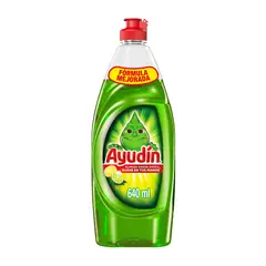 AYUDIN - Lavavajilla Líquido Ayudin Lima Limón Botella 640 mL