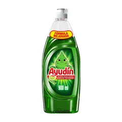 AYUDIN - Lavavajilla Líquido Ayudín Limón y Sábila Botella 900 mL