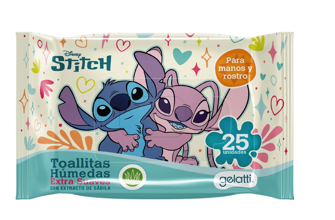 Toallitas Húmedas Gelatti Stitch Empaque 25 Und