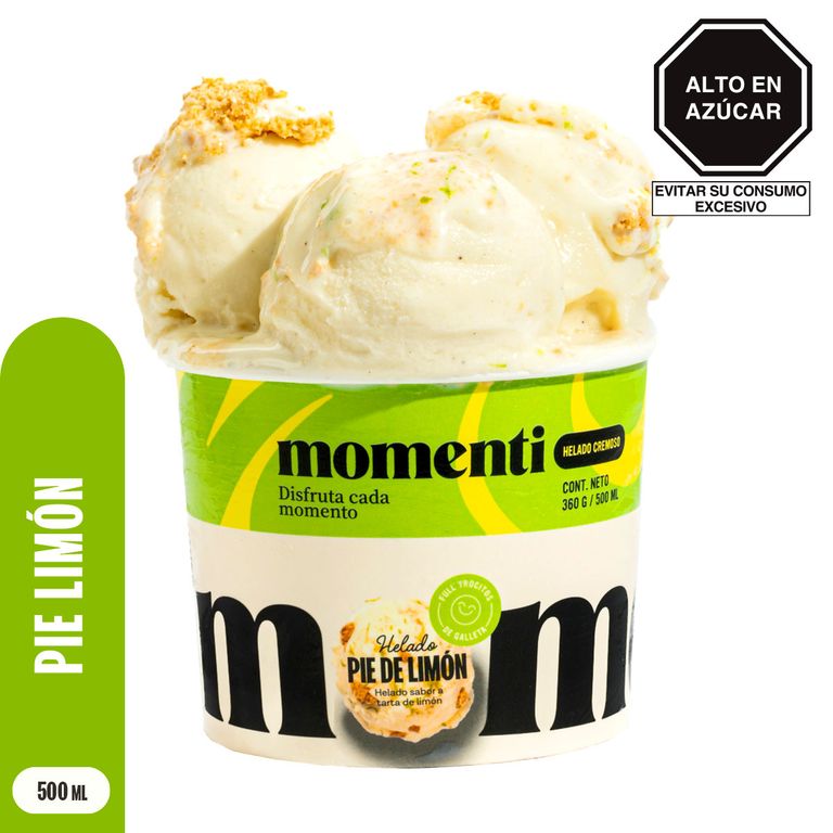 Helado Momenti Pie de Limón Pote 500 mL