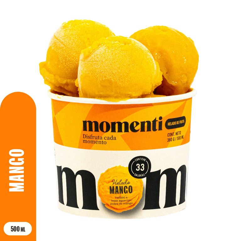 Helado Momenti Mango Pote 500 mL