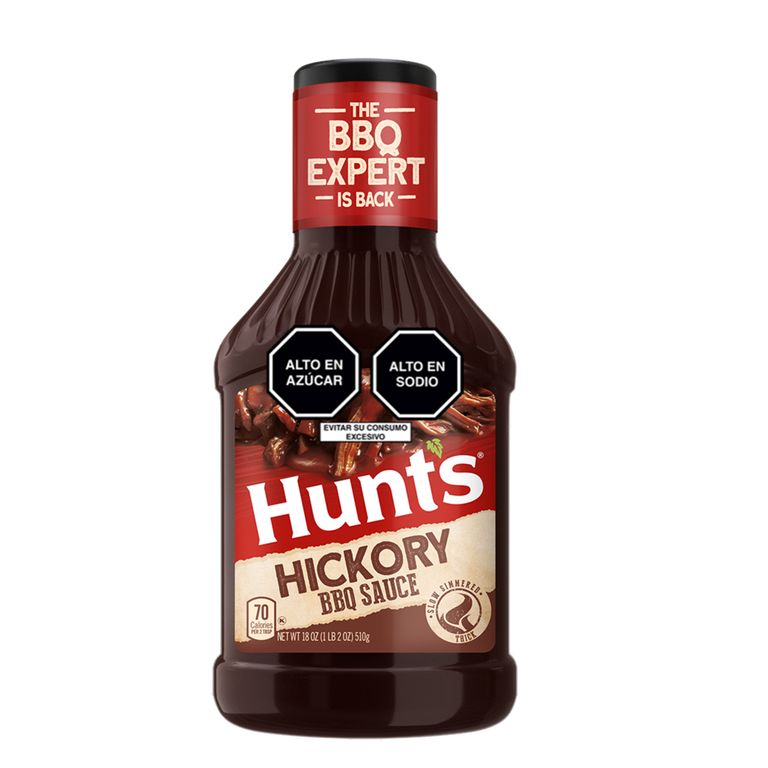 Salsa BBQ Hickory Hunts Botella 510 g