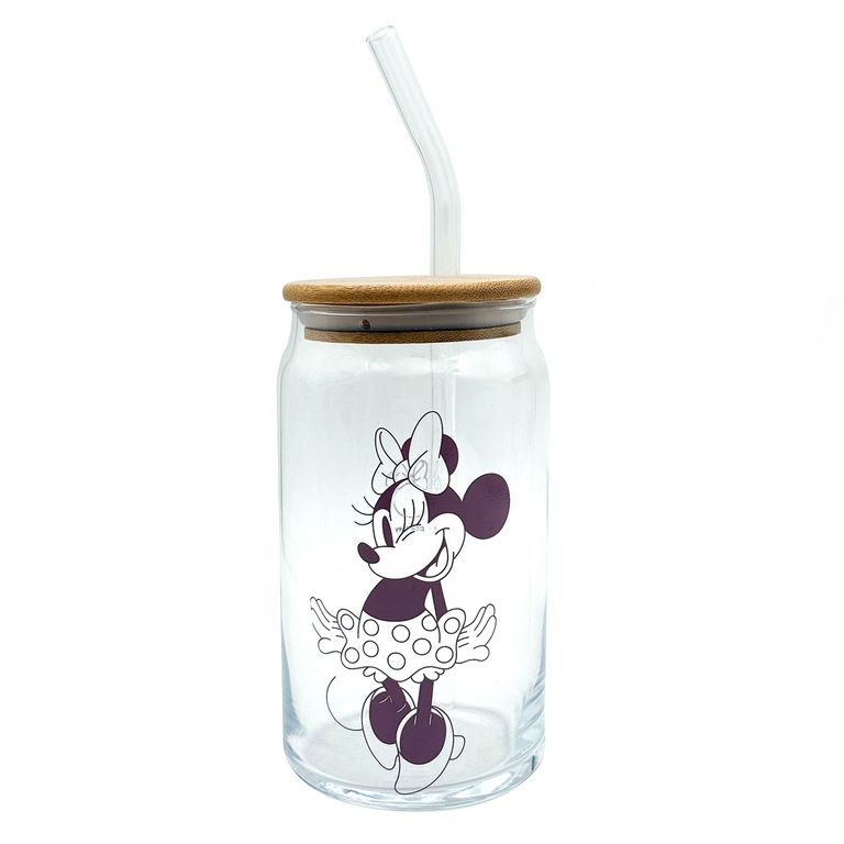 Vaso Tapa Bamboo Disney Minnie Lila 450 mL