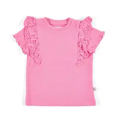 REDWOOD - Polo Rib Ruffle Bebé Niña Redwood
