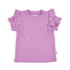 REDWOOD - Polo Rib Ruffle Bebé Niña Redwood