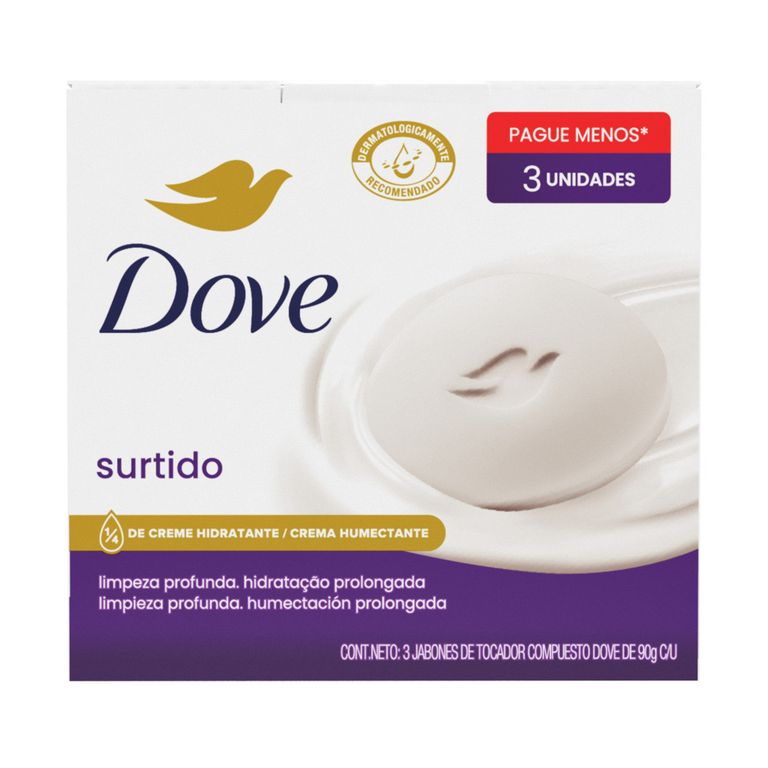 Jabón de Tocador Dove Surtido Caja 3 Und