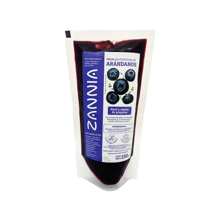 Pulpa De Arándano Doypack Zannia x 250 g