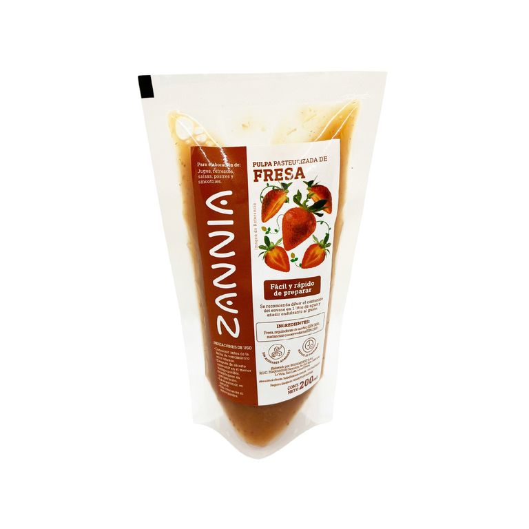 Pulpa De Fresa Doypack Zannia x 200 g