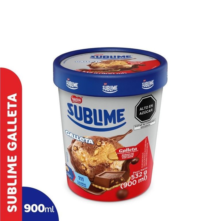 Helado Sublime Maní Chocolate Pote 900 mL