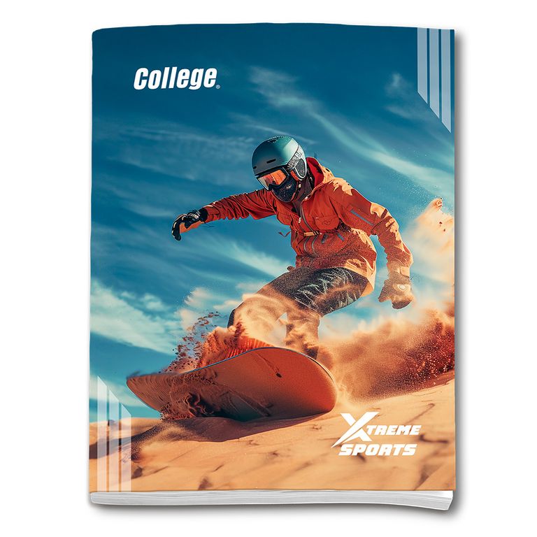 Cuaderno Deluxe College Rayado Xtreme Sports 80 Hojas