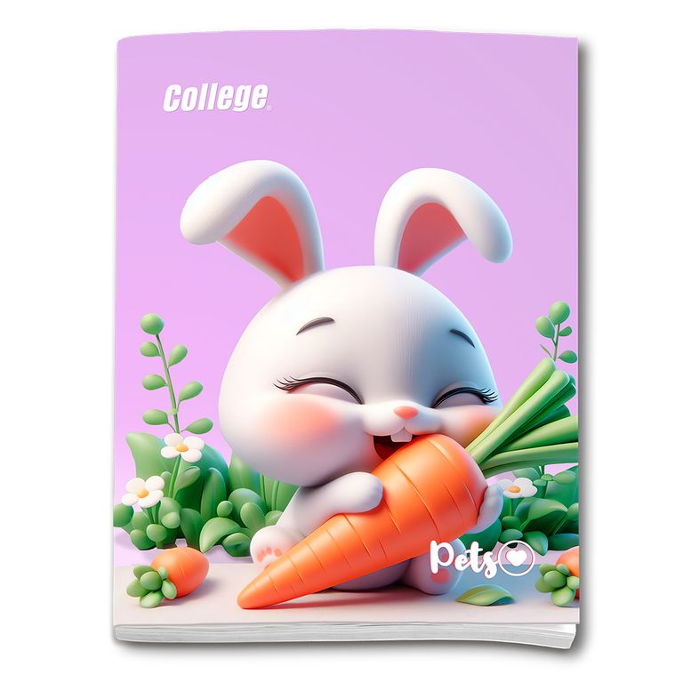 Cuaderno Deluxe College Triple Renglón Pets