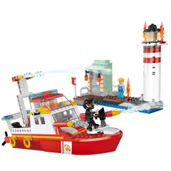 COGO - Set de Bloques Barco Bomberos 411 Pzas