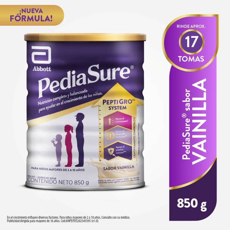 Alimento Nutricional Pediasure Polvo Vainilla Lata 850 g