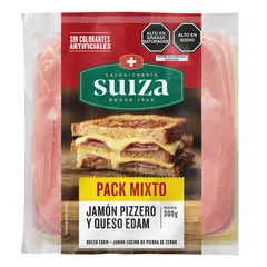 SUIZA - Pack Mixto Jamón y Queso Suiza x 300 g