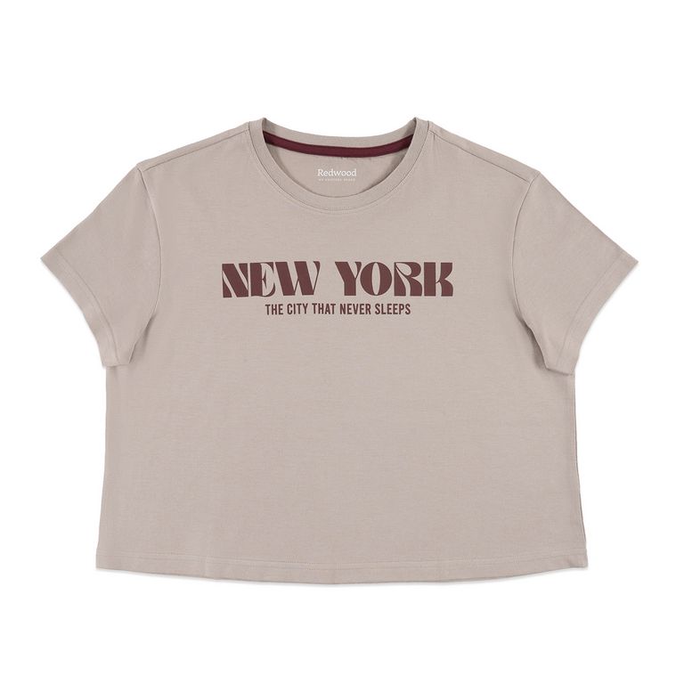 Polo Crop 100% Algodón Mujer Redwood