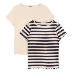 REDWOOD - Pack X2 Polos Rib Teen Niña Redwood