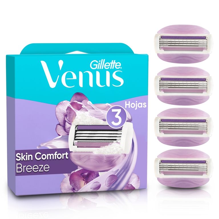 Repuesto Máquina de Afeitar Venus Breeze Empaque 4 Und