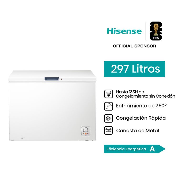 CONGELADORA 297L HISENSE