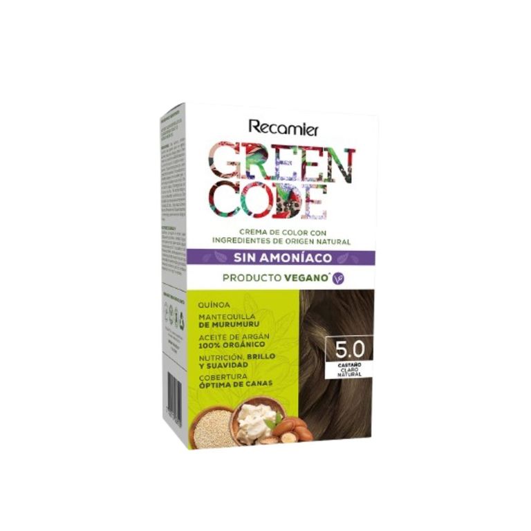 Tinte Capilar  Green Code Tono 5.0 Castaño Claro Natural