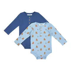 REDWOOD - WEB PX2 BODY FP RIB BO  LT BLUE  IND 6M