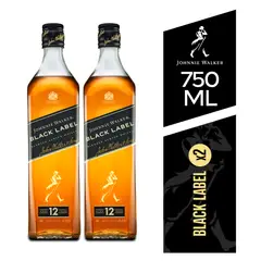 JOHNIE WALKER - Whisky Johnnie Walker Black Label Pack 2 Botellas 750 mL