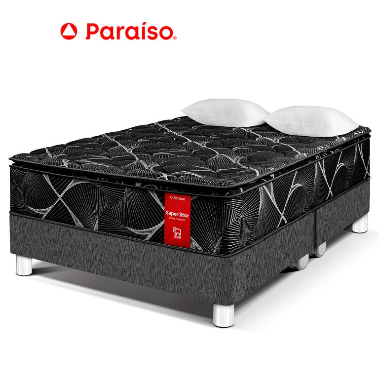 CAMA SUPER STAR NEGRO KING TAR CHARCOAL