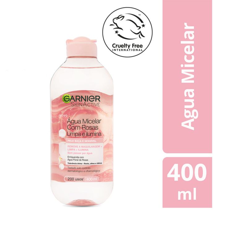 Agua Micelar Garnier con Rosas Botella 100 mL