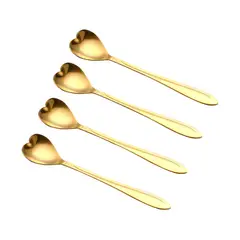 Casa Joven - Set Cucharitas Corazón de Café 4 Piezas 2mm