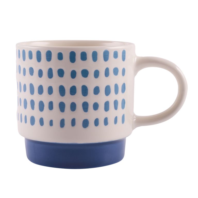 Taza Mug Amor y Café Puntos Azules