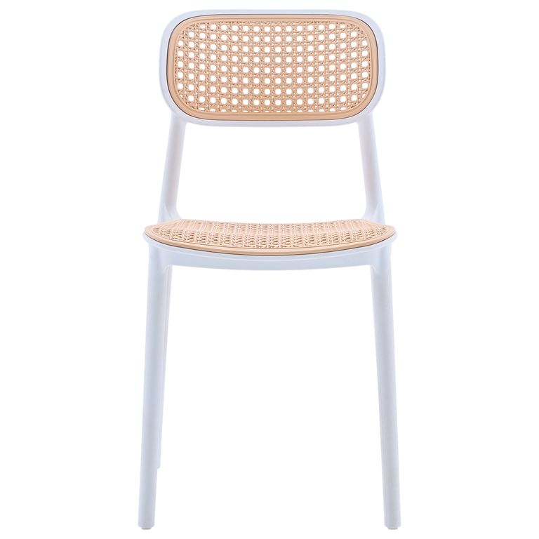 Silla Rattan Plástico Beige 38X50X78Cm