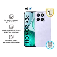 Honor - Smartphone Honor X8C 8Gb 256Gb Cloud Purple
