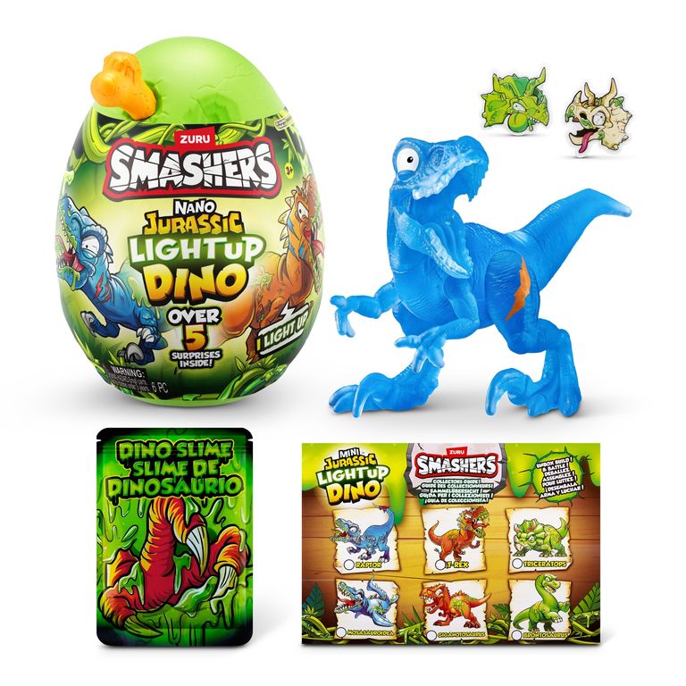 Dino Jurásico Luminoso Sorpresa Smashers