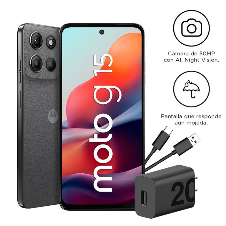 Smartphone Moto G15 4+256GB Gris
