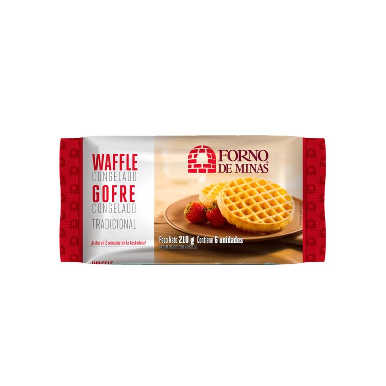 Waffle Congelado Tradicional Forno de Minas Empaque 6 Und