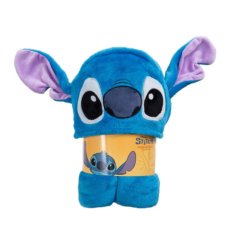 Manta Flannel con Capucha 75x150 cm Stitch