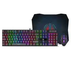 Enkore - Kit Gamer Enkore Teclado Mouse Pad Gamer