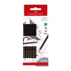 FABER CASTELL - Lápiz Técnico 2B Blíster 6 Und