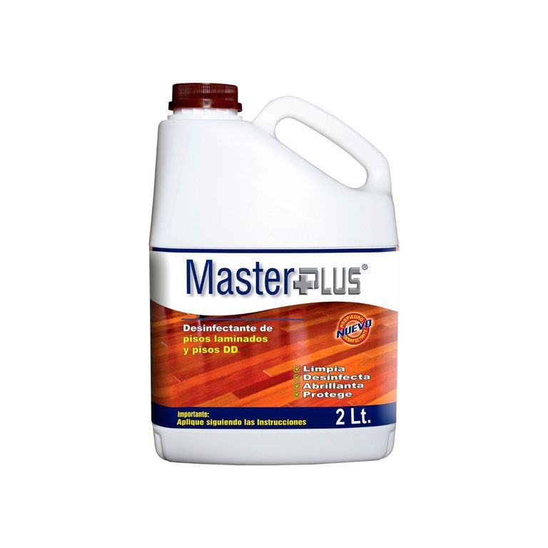 Limpiador Desinfectante Master Plus Pisos Laminados y DD Botella 2 L