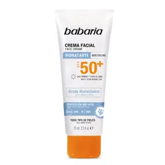 BABARIA - SOLAR CREMA FACIAL HIALURO SPF50+X75ML