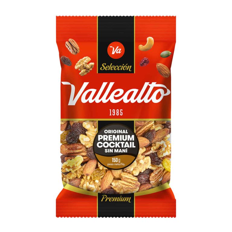 Mix Frutos Secos Vallealto Premium Cocktail Bolsa 150 g