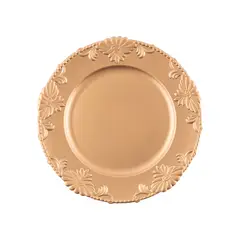 undefined - PORTAPLATO FLORES DORADO