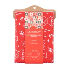 CASA JOVEN - Mantel de Cocina Rojo Navidad