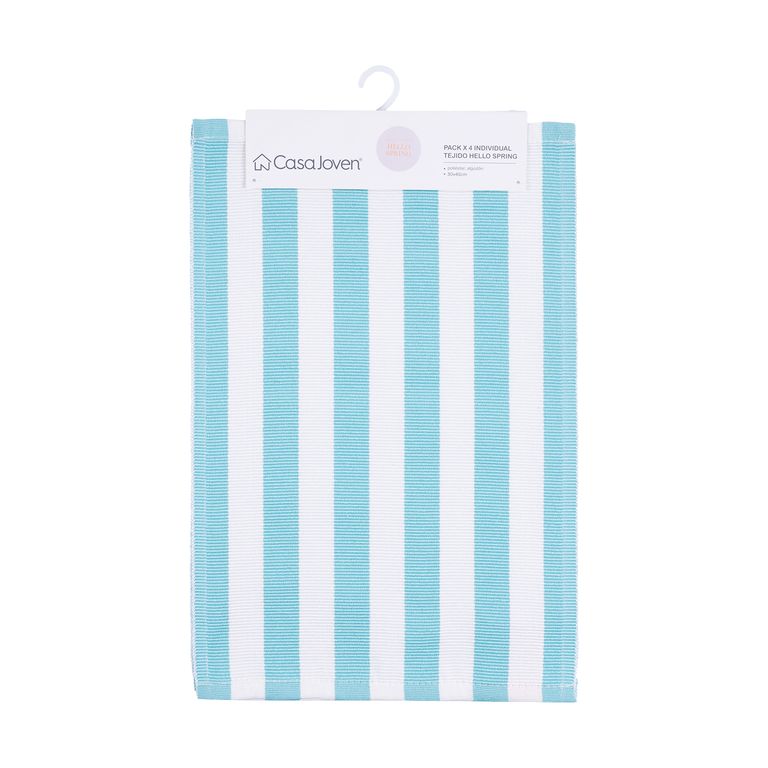 Pack X 4 Individual Tejido Hello Spring