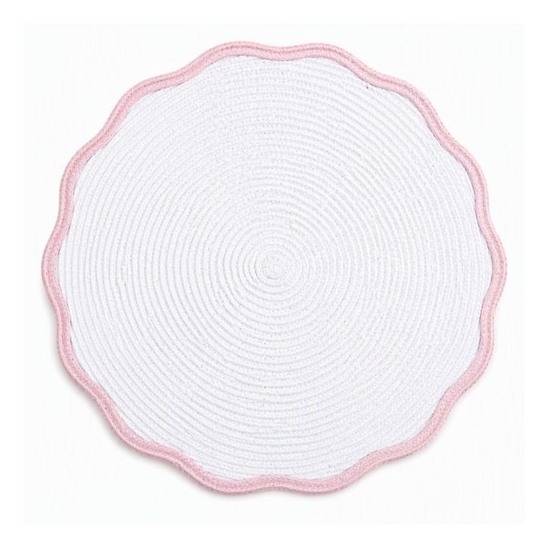 Individual Redondo Pvc Rosado Hello Spring