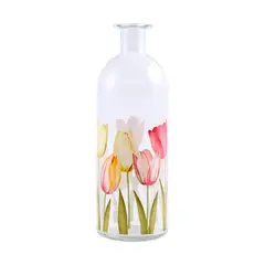 CASA JOVEN - Florero Vidrio Tulipanes 20Cm
