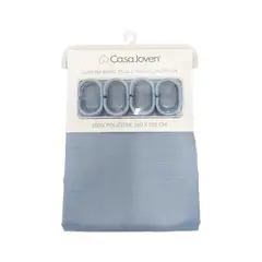 CASA JOVEN - Cortina Baño Tela C Argollas Denim