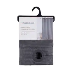 CASA JOVEN - Cortina Baño Tela Waffle Charcoal