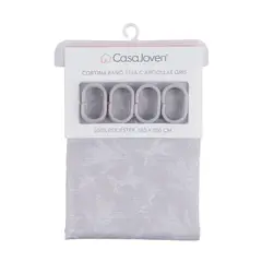 CASA JOVEN - Cortina Baño Tela C Argollas Gris