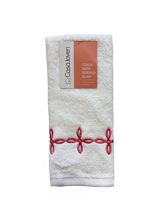 Toalla Visita Bordada Blush